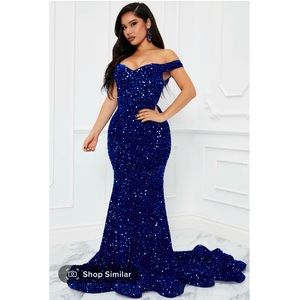 Royal Blue Sequin Maxi Gown